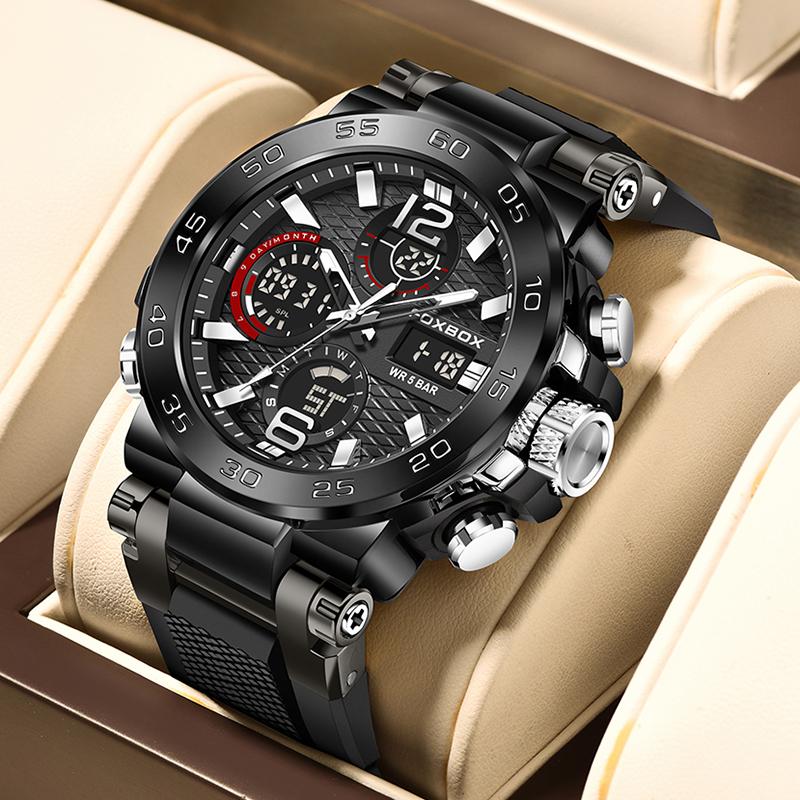 LIGE новые модные мужские часы 50 м водонепроницаемые светящиеся спортивные кварцевые часы автоматические наручные часы с датой и временем