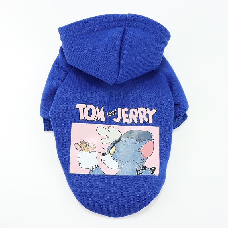 Pet clothes, hoodies, sweatshirts, cartoon patterns, cute small and medium-sized dogs
