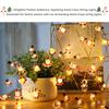 1pc 20 LED Santa Claus String Light, Santa Claus Bell String Lights, Copper Wire Light, For Christmas Halloween Decoration