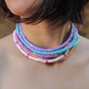Ожерелье ручной работы из разноцветных бусин - Европейский и американский летний пляжный стиль, цепочка-чокер на ключицу для женщин.