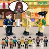 12pcs M8063 Community Residents Doll City Cartoon Professional Building Blocks Assembled Small Particle Doll Gifts
