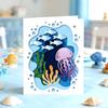 Ocean Theme Carbon Steel Cutting Dies Stencils for DIY Scrapbooking Photo Album Decorative Embossing Paper Card Mixed Shapes 140~160x110x0.8mm