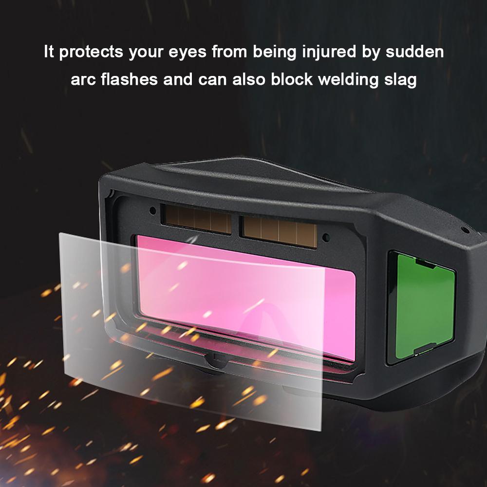 Auto Color-changing Welding Goggles Professional Automatic Dimming Soldering Glasses Argon Arc Anti-glare Glasses Solar Powered