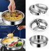 Durable Stainless Steel Steamer Basket with Handle Stackable Steamer Plate Cooking Tool Round Pot Insert for Eggs Meat Fish Corn