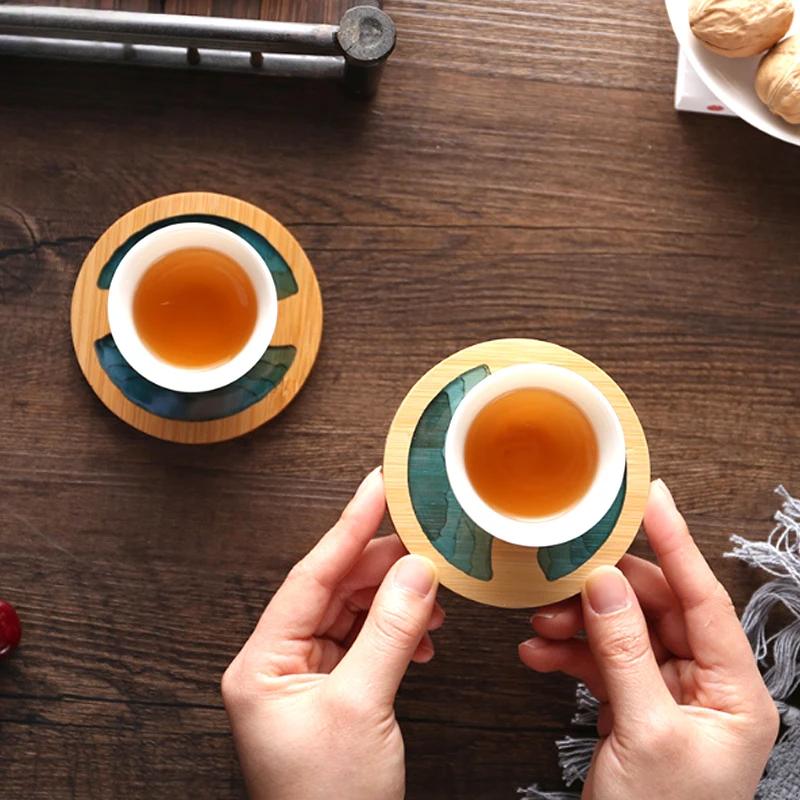 Подставка под стакан Art Coaster из свежего дерева, подставка под стакан, коврик для стола, нескользящий теплоизоляционный коврик для чашки, кухонные принадлежности, подставка под кофейную чашку