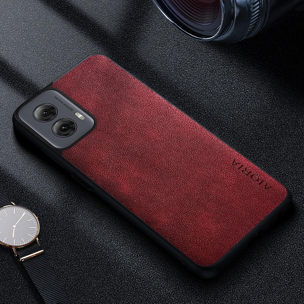 Чехол для Motorola Moto G Play Power Stylus 2024 5g 4g X50 Ультра роскошный кожаный чехол для телефона Funda Retro Business Solid color capa