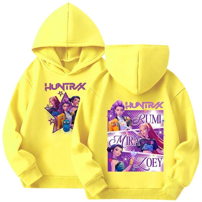 Толстовки и свитшоты для девочек KPop Охотники на демонов Свободная толстовка для девочек с принтом