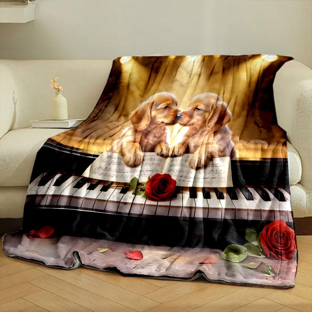 Multi Size Love Theme 2 Animals Printing Blanket Adult Children Warm Blankets Home Travel Soft and Comfortable Blanket Gifts