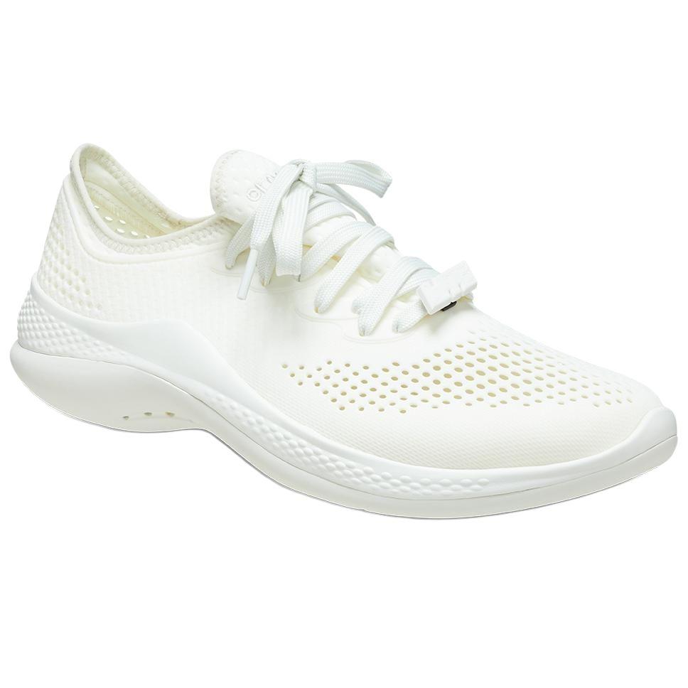 Crocs Literide Круглый носок На шнуровке Модные Повседневные Низкие кеды Мужские кроссовки Белый 206715-1CV