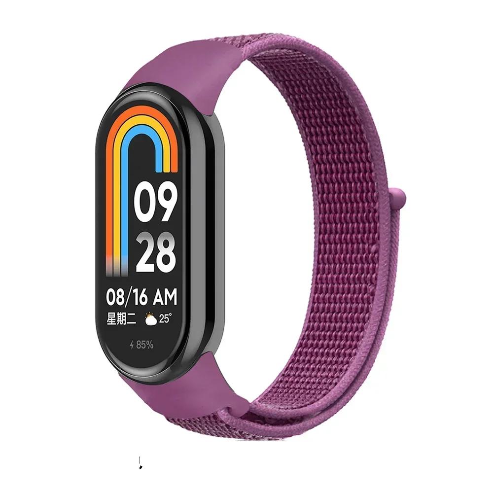 Нейлоновый ремешок для Mi Band 9 8 Браслет 8 NFC Умные часы Наручный ремешок Correa Замена спорт pulsera для Miband 8 Браслет Correa