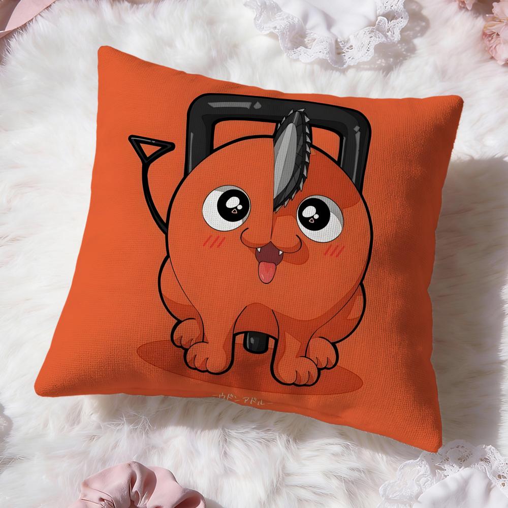 cChainsaw Manss anime Cushion Cover Premium Comfort Reversible Pillow Cove -Two in One Design for Any Room & Car Interior