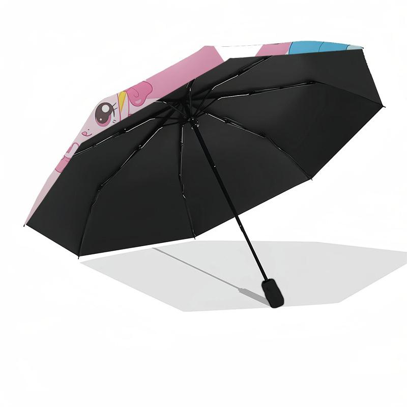 Cute Characters Desserts Automatic Opening and Closing, 8 rib Structure Portable Umbrella, Suitable for Men and Women in All Seasons Perfec