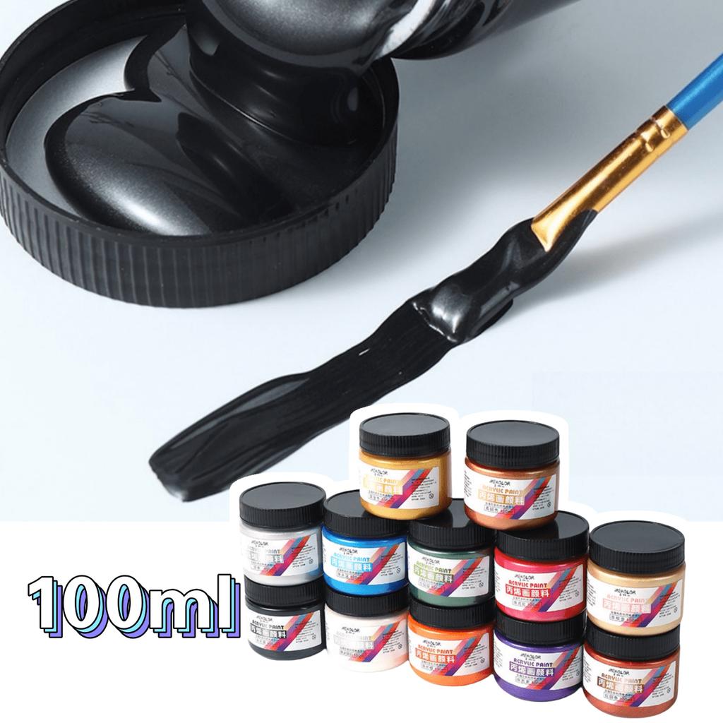 Набор матовой акриловой краски 100 мл Премиальные цвета Формула без растрескивания для росписи камней Ткань Холст Деревянные поделки Водостойкое искусство Суп