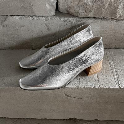 Мода 2025 Новые Классические Лаконичные Женские Туфли Лодочки Толстый Каблук Натуральная Кожа Офисная Леди Рабочие Зрелые Базовые Туфли Женские Весна Осень