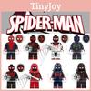G0120 Superhero Building Blocks Spider-man Great Responsibility Suit In Red Cape