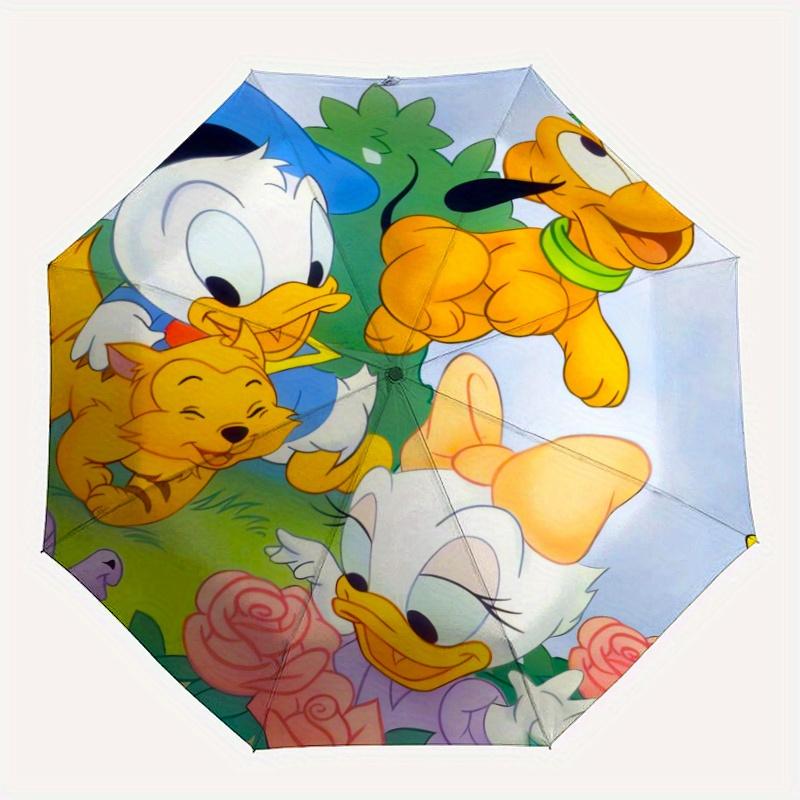 Pluto Donald Duck Daisy Duck Pluto Doggy Friends Automatic Opening and Closing Umbrella - Lightweight 3-Fold Design, Suitable for Fans, Trav