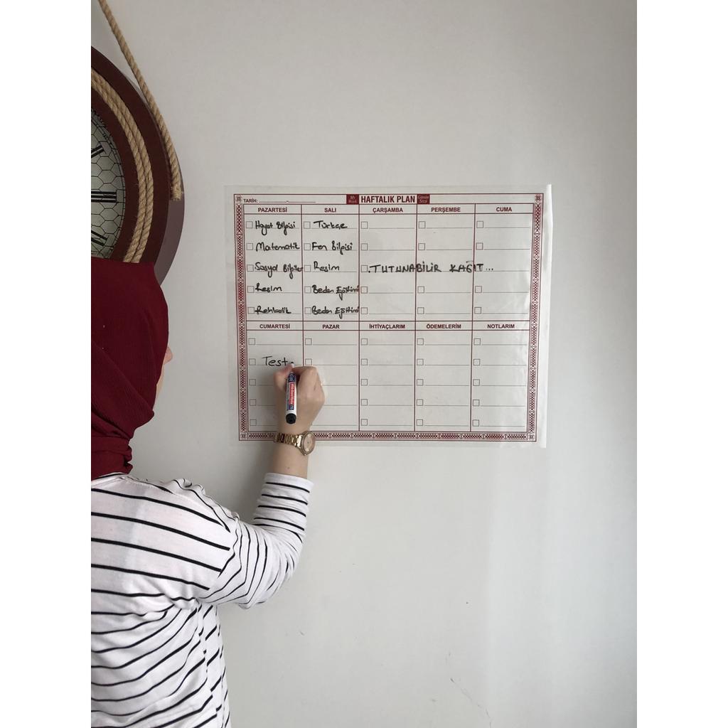 3 шт. мини-еженедельник Myweek, планировщик My Week, умная бумажная доска, ручка для доски, 40x50 см