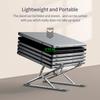 YYLM N8 Алюминиевая подставка для ноутбука для Macbook Регулируемая Портативная Более устойчивая Подставка для ноутбука Охлаждающая подставка Складная подставка для ноутбука