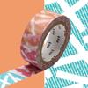 Masking Tape with Blue and Pink Stick Patterns - 1.5 Cm X 7 M