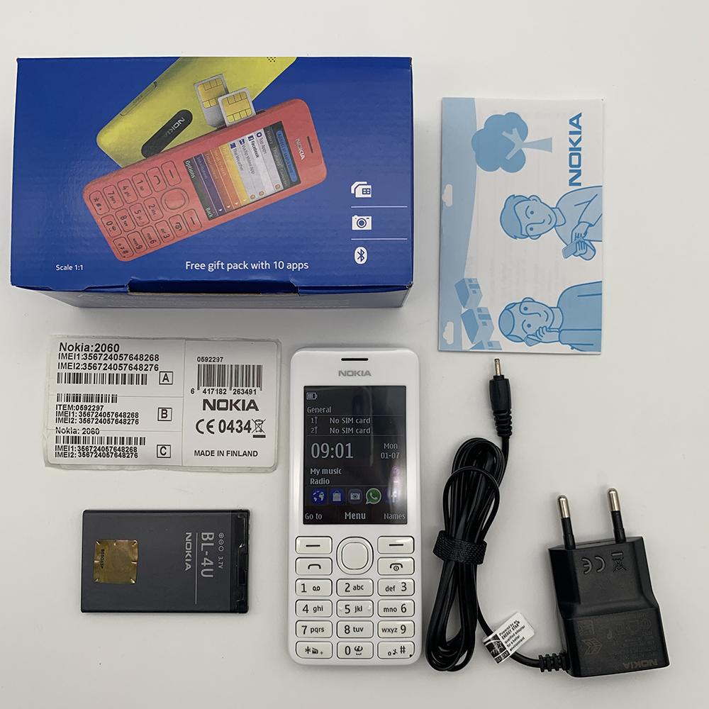 Восстановленный оригинальный мобильный телефон Nokia 2060 с двумя SIM-картами