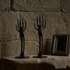 Halloween Candle Holder Skeleton Holder, Gothic Resin Hand With Stable Base And Standing Candlestick Holders for Table Mantel Decor Stand