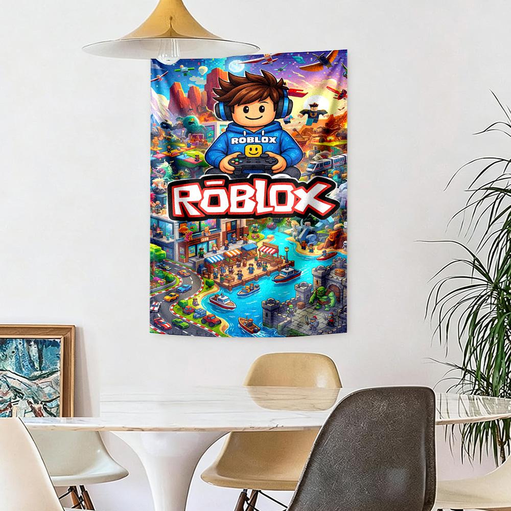 Roblox Wall Decor Tapestry Art For Pet Memorial Birthdaywedding Party Backdrop Family Gift