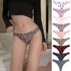 Sexy Leopard Print Panties Seamless Butterfly T-back Comfort G-string Printed Underwear