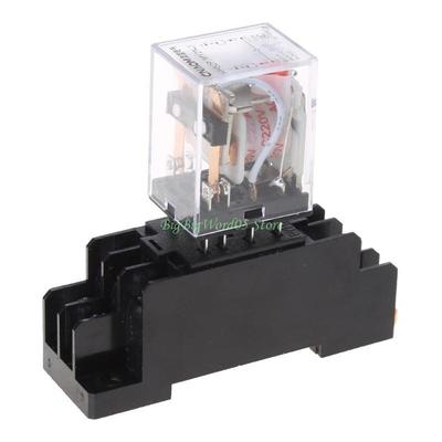 24TE 8-контактное реле PYF08A 220/240 В AC, катушка, DPDT, MY2NJ, с цоколем