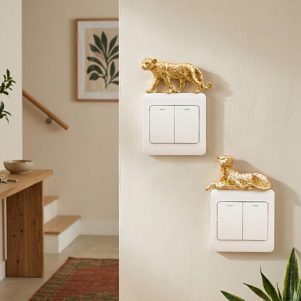 Self-Adhesive Light Switch Cover Resin Resin Figurine Ornament Wall Decoration Sticker Living Room