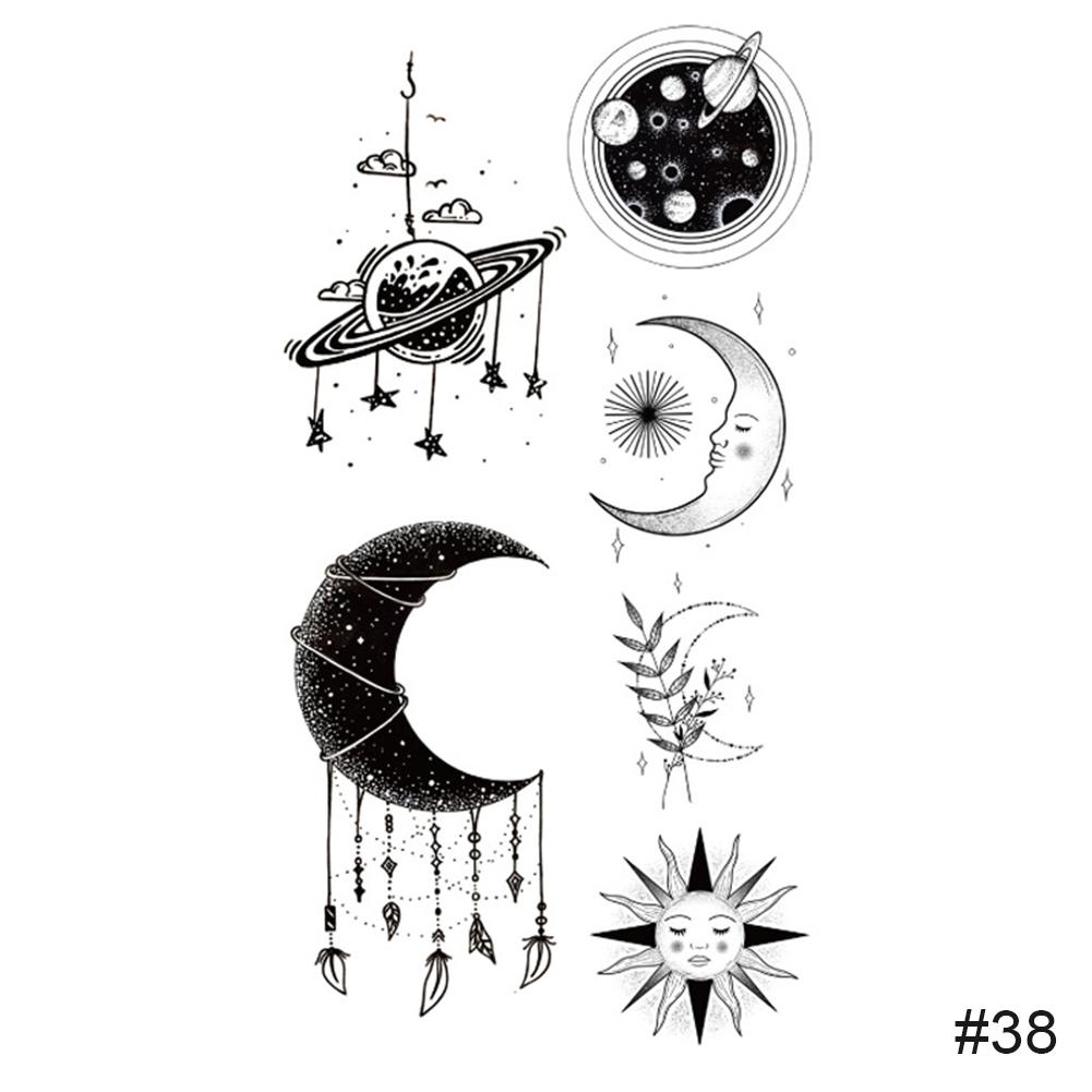 Временные маленькие свежие черные татуировки наклейки водонепроницаемые долговечные татуировки наклейки рука нога грудь боди-арт татуировка