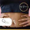 925 Silver Navel Belly Button Ring Inverted Fairy with Moon and White Crystal Set.