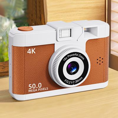 M16 Ретро Мини-камера Двойная линза 4K HD Цифровая камера 2,4'' Автофокус Компактная камера для влогинга и фотографии для путешествий и студентов