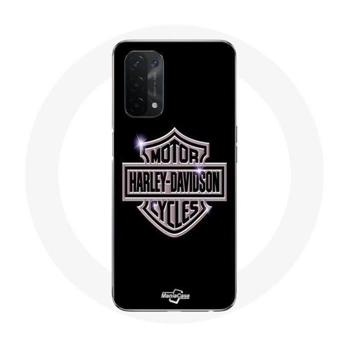 Coque pour Oppo A74 5G - MANIACASE - Harley Davidson - Souple - Blanc - Mixte