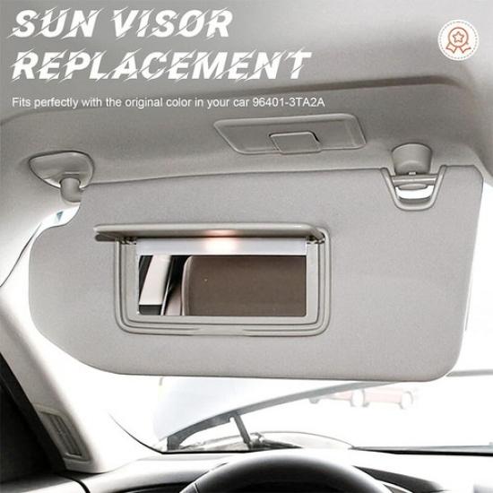 Left Side Car Interior Sun Visor Shade Sunshade For Nissan Altima 2013-2018 Gray