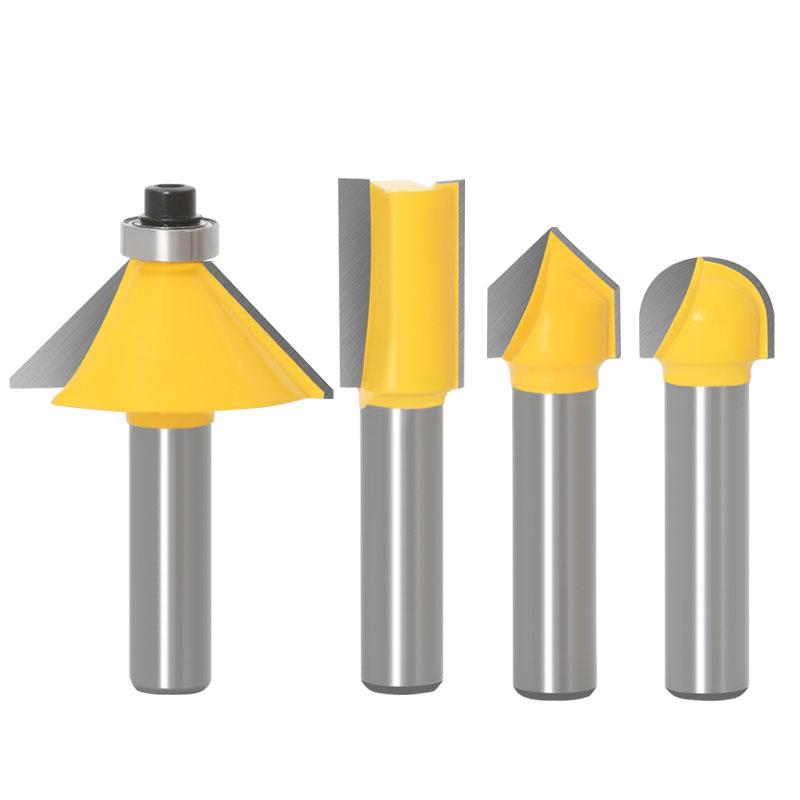 15 шт., 8 мм, 6,35 мм, набор фрез с хвостовиком, прямая фреза для резки по дереву, карбид вольфрама, резка, деревообработка