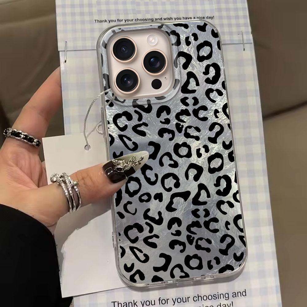 Чехол для телефона с ретро-леопардовым принтом на синем фоне для iphone 17 Air 16 15 14 7 8 Plus 13 11 12 Pro Max X XS XR SE 2022 2020 16e TPU-чехол