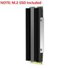 Black & Silver Aluminum Alloy M2 2280 SSD Heatsink Set