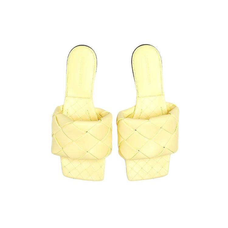 Bottega Veneta Lido Slide Slippers Women's Yellow 608853VBSS07411