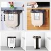 Folding Trash Can Kitchen Cabinet Door Hanging Waste Bin Wall Mounted Trashcan Space Saving Garbage Box for Bathroom Toilet Waste Storage(Size S/L)
