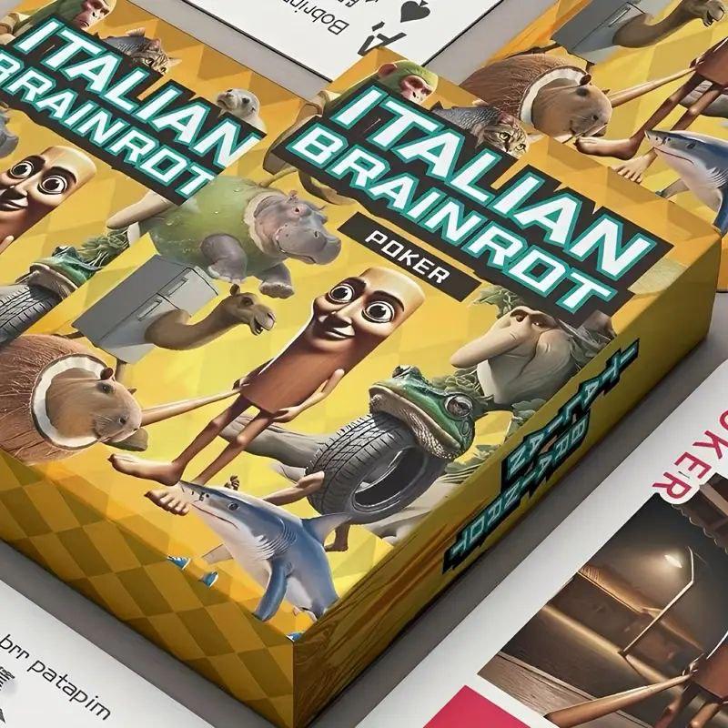 Cards Italian Brainrot Poker Italian Brainrot Bombardiro Crocodile, Tung Tung Tung Sahur, Tralaleo Tralala and Others.