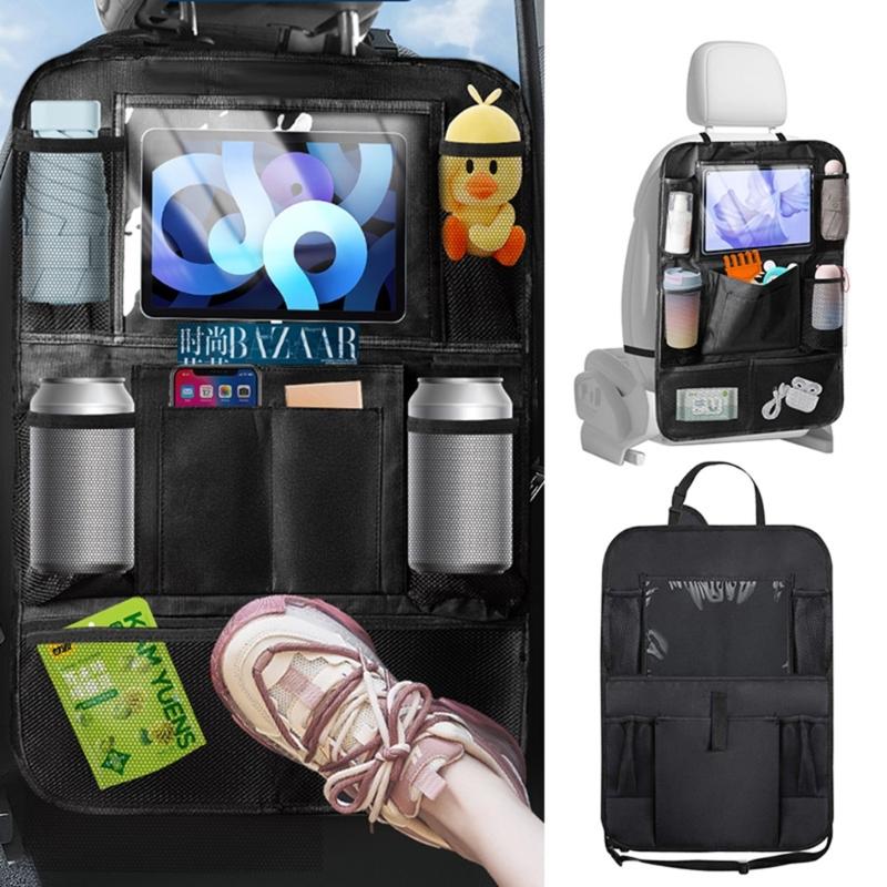 Auto Seat Back Storage Bag Protector Child Anti-Kick Clean Pad for Kids Toddlers