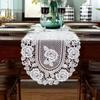 Lace Table Runner Luxury White Wedding Place Tables Runner Home Table Embroidery Hollow Romance TableCover Table Mat Decoration