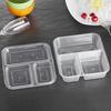 Bai Chu Fang Black 3-Compartment Disposable Food Containers