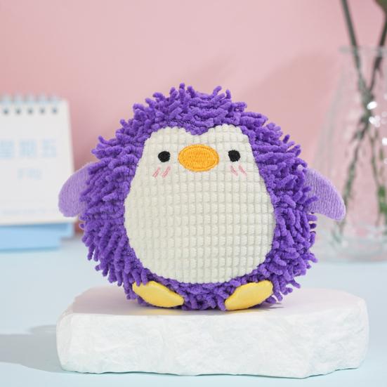 Плюшевая Пищащая Собачья Игрушка с Короткой Шваброй Вельветовая Интерактивная Набивная Игрушка для Маленьких Средних Крупных Пород Милое Животное Мягкая Собачья Игрушка-Жевалка для Снятия Скуки