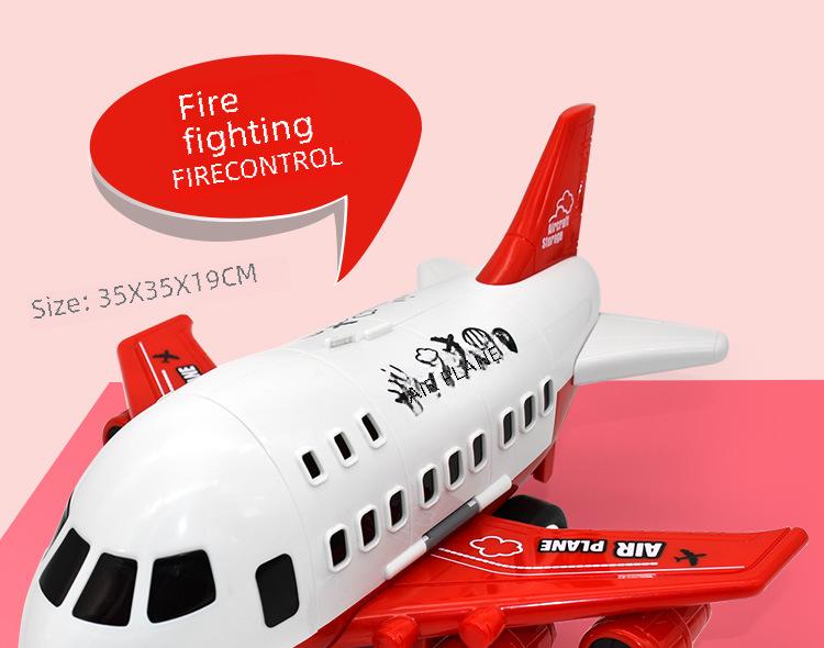 Большой детский игрушечный набор «Самолет» с инерционными машинками