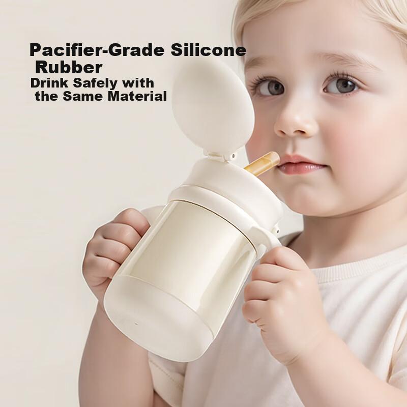 YEEHOO Children Insulated Water Bottle Baby Thermos 316L Stainless Steel Straw Cup Outdoor Bottle