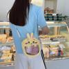 New Cute Plush Cartoon Doll Bag Women's Two-dimensional Embroidery Plush Pain Bag Lightweight Shoulder Messenger Bag