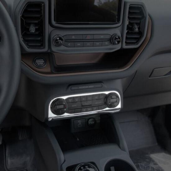 Для -2024 Ford Bronco Sport ABS Хромированная Накладка на Панель Центральной Консоли Кондиционера