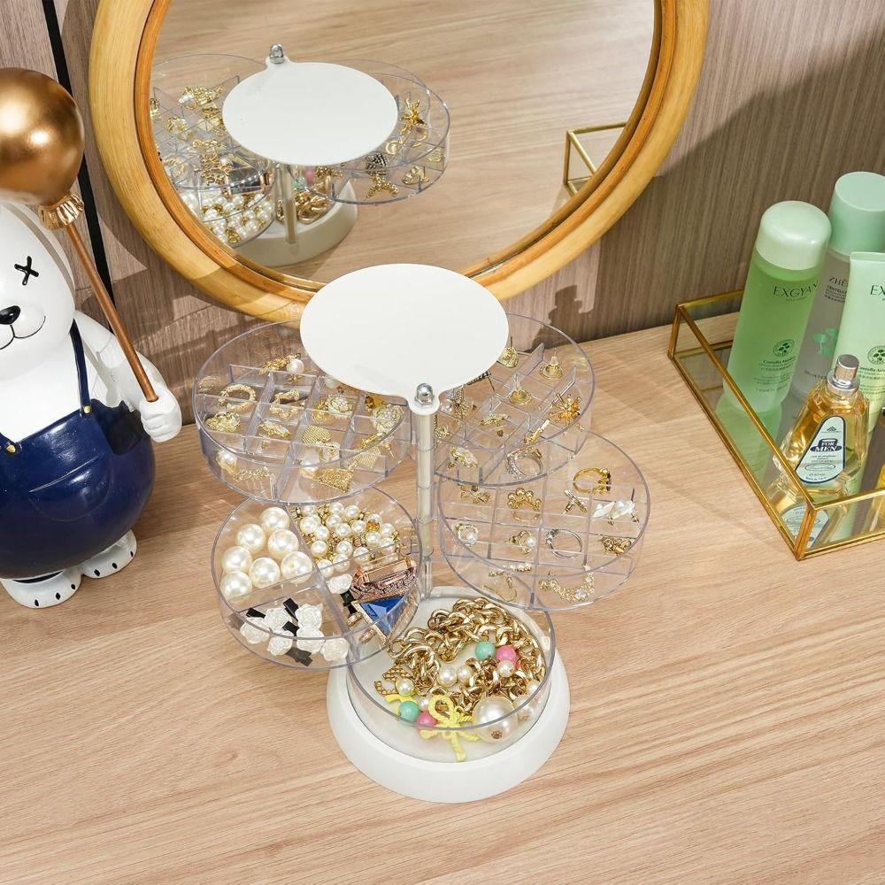4-5 слоев вращающаяся шкатулка для ювелирных изделий вращающаяся на 360 градусов прозрачная стойка для ювелирных изделий бытовая