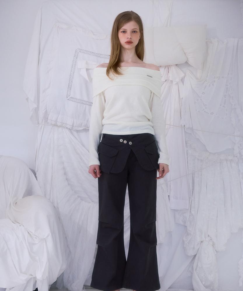 ROSEFRANTZ Wool Off Shoulder Knit [Ivory]